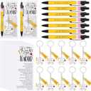 Daifunli 30 Pack Teacher Appreciation Gifts Bulk, Thank You Pens with Keychains Cards, Holiday Party Favors for School, Team, Coworkers, Employees