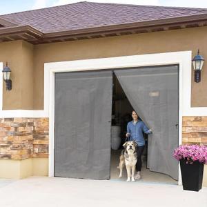 Magnetic Garage Door Screen 9x8 ft for 1 car Garage - Multiple Sizes - Easy Install Durable Fiberglass - Hands Free Entry - Home Owners Bug Proof Zone for Porch, Patio as Well