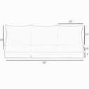 Mozaic AZPCSET5761 Sunbrella Corded Outdoor Sofa Set, 23" x 25" x 5", Canvas Ivory