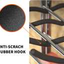 TORACK Garage Hooks Tool Organizer, 4 Pack Heavy Duty Steel 12" Wave Hooks, Wall Mount Garage Storage Utility Hook for Car Tires, Ladder, Chairs, Power Tools, Garden Tools