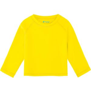 Unisex Baby Rash Guard Shirts SPF Toddler Long Sleeve Swim Shirt | UPF 50+ Rashguard,Neon Color Enhance Visibility,Raglan Sleeve,Tagless,for Swimming Ourdoor Activity,3 Months to 4 Years (Yellow)