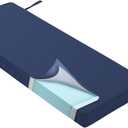 Outdoor Bench Cushion 4 inches Memory Foam Waterproof Patio Furniture Bench Cushion Porch Swing Cushion with Handle and Adjustable Strap, 48 x 18 Inch Navy (48x18) 2 Pack