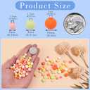2 x 700PCS 6mm Matte Acrylic Round Craft Beads Spacer Beads with Hole for DIY Bracelet Necklace Earrings Keychain Jewelry Making Supplies,Matte Orange Series