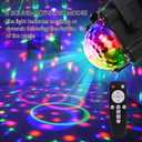 YINPKTEO Party Lights Disco Ball Light,Dj Disco Light Sound Activated LED Light 6 Colors for Home Room Dance Parties Birthday Karaoke Halloween Christmas Wedding Show Club Decorations