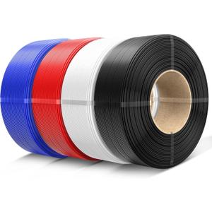 SUNLU Refill PETG Filament 1.75mm, PETG Refill 3D Printer Filament, Suitable for Bambu Lab Filament and SUNLU Reusable spools, 1kg per Spool, 4 Pack, 4 Colors, Black+White+Red+Klein Blue