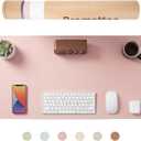 Silicone Desk Mat for Minimal, Creative, Vanity Desk Reduces Glare, Comfortable Viewing Writable, Non-Slip, Waterproof, Roll-Up Food-Grade Platinum-Cured Silicone, Gift TubeBlush Pink
