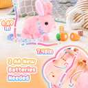Tagitary Easter Plush Bunny Toys for Kids - Interactive Electronic Rabbit with Sounds, Wiggling Ears, Hopping Motion, Leash - Perfect for Easter, Christmas, or Birthday Gifts