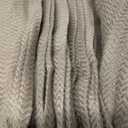Bedsure GentleSoft 100% Cotton Blanket Queen Size for Bed - Breathable and Lightweight, Soft Cozy Textured Herringbone Woven Blanket for Summer, Brown, 90x90 inches