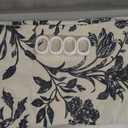 Black Shower Curtain Floral Cotton Linen Cottagecore Shower Curtain for Bathroom 72" W x 84" L