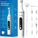 Tooth Polisher,Rechargeable Tooth Whitening Kit for Teeth Cleaning and Whitening, with 8 Brush Heads, LED Light, 5 Speed Modes Dental Polisher Personal Dental Care Kit for Home Use and Travel