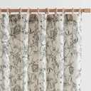 jinchan Floral Curtains 84 Inches Long Black Flower Linen Farmhouse Curtain for Living Room French Country Vintage Curtain Rod Pocket Curtains Set 2 Panels Balck Floral Printed