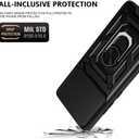 for Motorola Edge-2025 Case Sliding Camera Cover and Multi Angle Stand for Moto Edge 2025 Case,Black