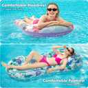 Stonful Pool Floats Lounger, 2 Pack Inflatable Pool Float Adult Size Water Hammock, Pool Floats Rafts Floaties for Swimming Pool Tanning, Pool Party, Summertime Beach Outdoor - Multicolor