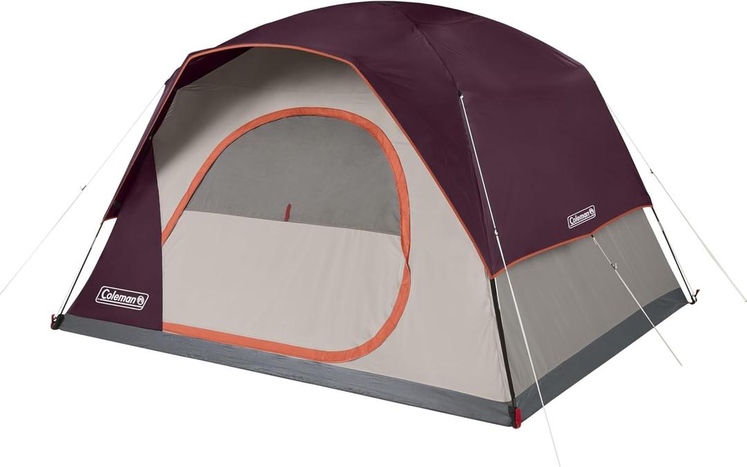 Coleman Skydome Tent with 5 Minute Setup, 2/4/6/8-Person Weatherproof Tent with Rainfly & Carry Bag, 20% More Headroom Than Traditional Canopies, PFAS-Free