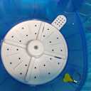 Mini Spin Dryer Portable Washing Machine Rotary Timer Controller Compact Laundry for Home Apartment RV, White/Blue