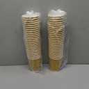 SIUQ Coffee Cups 12 oz 50 Pack, Insulated Ripple Wall Paper Cups 12 oz, Disposable Coffee Cups, Hot Beverage/Cold Drinking Cups for Office, Home, Party, Cafe, Picnic, Travel (Champagne)