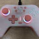 Kuitmor Pink Switch Controller,Hello Kitty Hall Effect Controllers Wireless for Switch 2/1/OLED/Lite,PC,Android,iOS, Bluetooth + Wired + 2.4G Receiver (Sold Separately),1000mAh Battery,6-Axis Gyro,Dual Vibration,RGB Breathing Light