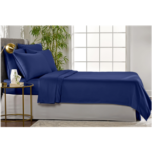Pure Bamboo California King Sheets, Genuine 100% Organic Viscose Derived from Bamboo Bed Sheet Set, Soft & Cooling, Double Stitching, 2 Year Quality Promise (California King, Cobalt Blue