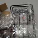 YASONIC Corner Shower Caddy, 5-Pack Adhesive Rustproof Stainless Steel Shower Organizer with Soap Holder, No Drilling Shower Shelf for Inside Shower, Dorm, Renters, Black