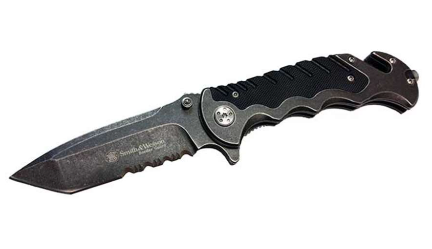 Tactical Knife for Military and First Responders - Carbon Fiber Gray