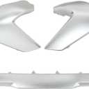 NewYall 3pcs Silver Front Bumper Skid Plate Molding Deflector Trim