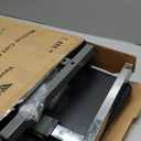 Vaunn Medical Pneumatic Adjustable Overbed Bedside Table with Wheels (Hospital and Home Use) (Black)