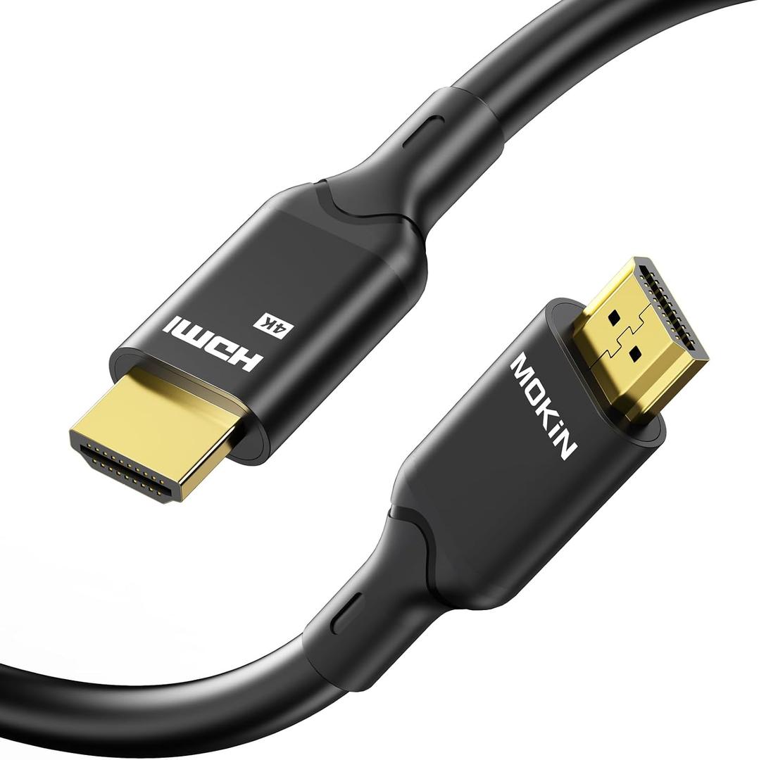4 x MOKiN HDMI Cable, 3.94ft, 4K@60Hz, High-Speed 4K HDMI 2.0 Cord (18Gbps), 2160p, 48 bit, Compatible with TV/PS7/Xbox/Roku