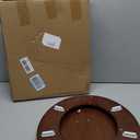 Round Slow Close Wood Toilet Seat Support 400 lbs. Heavy Duty Wooden Toilet Seat with Natural Wood Veneer, Toilet Lid with Soft Close Chrome Hinges, Grip-Tight Bumpers Easy to Clean, Easy to Install
