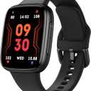 Tensky Smart Watch for Men/Women iPhone & Android, 1.85" AMOLED Screen Fitness Tracker with Bluetooth Call, 3ATM Waterproof 24/7 Heart Rate/Sleep/SpO2 Monitor, Pedometer, 100+ Sport Modes