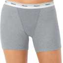 Hanes Originals Womens Mid-Thigh Boxer Brief Pack, Stretch Cotton Underwear, 4-Pack
