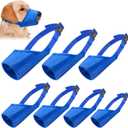 Coppthinktu Dog Muzzle Suit 7PCS Muzzles for Biting Barking Chewing, Adjustable Dog Mouth Cover for Small Medium Large Dogs, Soft Comfortable Dogs Muzzle for Long Snout