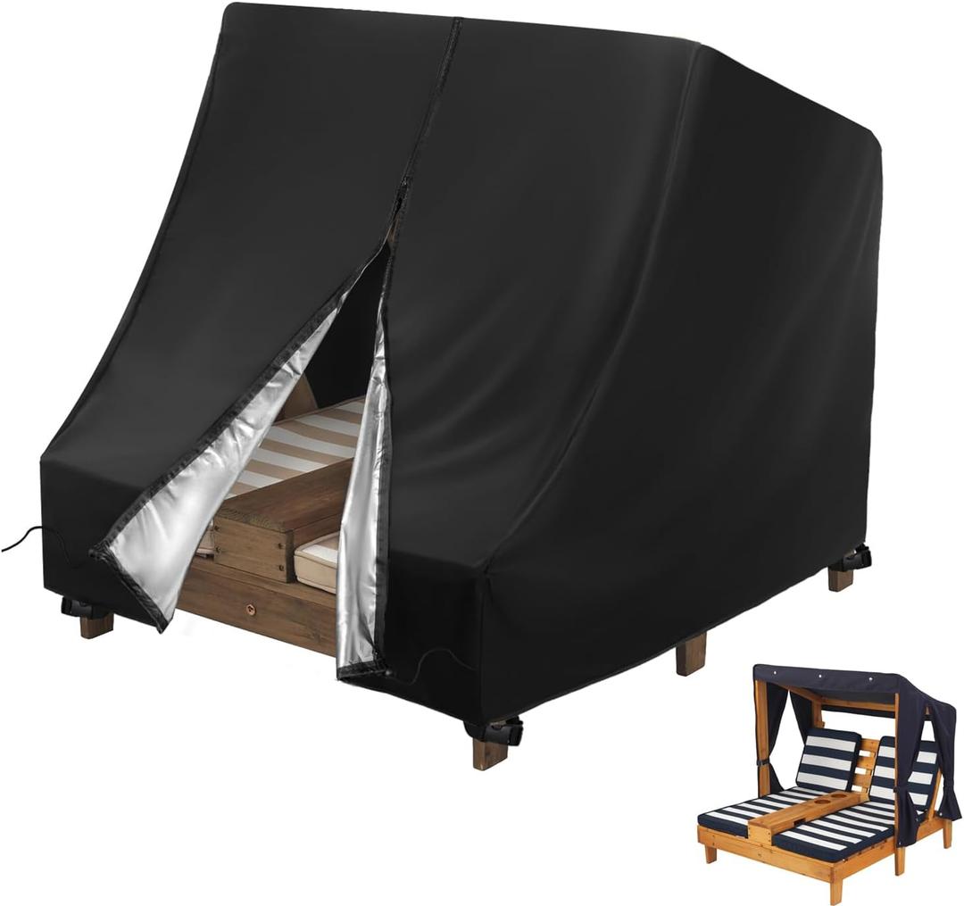 KidKraft Wooden Double Chaise Lounge Cover, Waterproof 34x37x35in
