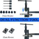 Motorcycle Chain Breaker Set, 16-Piece Chain Removal Tool Chain Cutter and Riveter Kit for Motorcycle ATV Bike Cam & 25 to 930 Chains