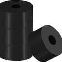 PATIKIL Multi Purpose Rubber Spacer, 4 Pcs 1.6"OD 0.4"ID 0.8"Thick Neoprene Round Anti-Vibration Isolation Pads Isolator Rubber Bushings Spacer Washer for HVAC Bolts Car Accessories