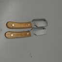 Multifunctional Vegetable Peeler for Kitchen, 2 Pack Stainless Steel Veggie Peeler Knife with Wooden Handle & Bottle Opener for Potato, Cucumber, Orange, Pineapple (2)