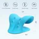 Neck Stretcher for Pain Relief, Neck and Shoulder Relaxer Cervical Traction Device Pillow for Muscle Relax and TMJ Pain Relief (Blue)