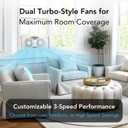 Comfort Zone 9" Smart Reversible Twin Window Fan with WiFi & Remote Control | 3-Speed Exhaust, Intake & Circulate Functions | Adjustable 23.5" to 37" Width | Works App (iOS/Android)