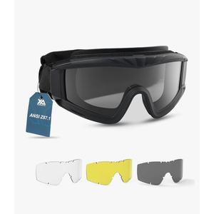 xaegistac Airsoft Goggles Tactical Safety Goggles Anti Fog Glasses Hunting Cycling