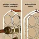 Drincarier Countertop Wine Rack - 6 Bottle Freestanding Modern Gold Metal Small Wine Rack - 3 Tier Tabletop Wine Holder Stand for Cabinet, Pantry, Wine Bottle Storage