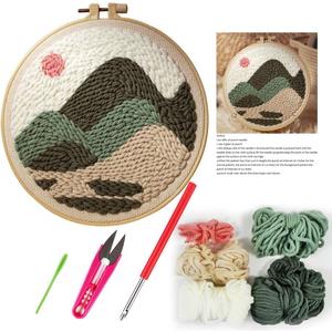 Punch Needle Embroidery Starter Kits-DIY Needle Craft Embroidery Supply for Adults Beginner (View)