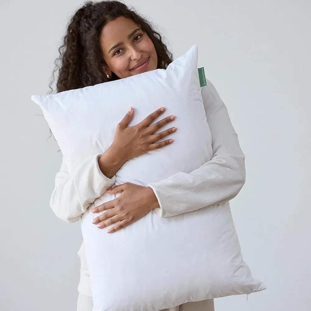 Avocado 100% Certified Organic Bed Pillow with Organic Cotton Shell, Organic Latex & Kapok Fill, Queen