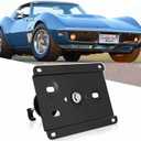 New No Drill Front Bumper License Plate Mount Bracket Holder Compatible with 2008-2019 Chevrolet Corvette C6 Front Grille License Plate Frames Front License Plate Mounting Kit Car Tag Accessories