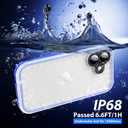 SPORTLINK for iPhone 17 Case - IP68 Waterproof Military Protective Full Body Heavy Duty Shockproof 360 Sealed Dustproof with Camera Screen Protector Phone Cover for iPhone 17 6.3" Blue