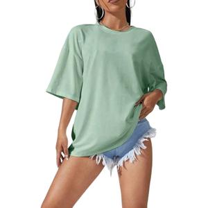 Fenxxxl Womens Oversized Tshirts Shirts Gym Workout Tops Baggy Streetwear Boyfriend Graphic Tee Y2K 2025 (M)