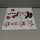 4 x 45pcs Snowman Face Stickers for Crafts Cute Christmas Ornaments Vinyl Snow Man Face Decals Xmas Winter Holiday Stickers for Window Glass Cups Balls Jars Wall Party Supplies Home Decoration(face45)