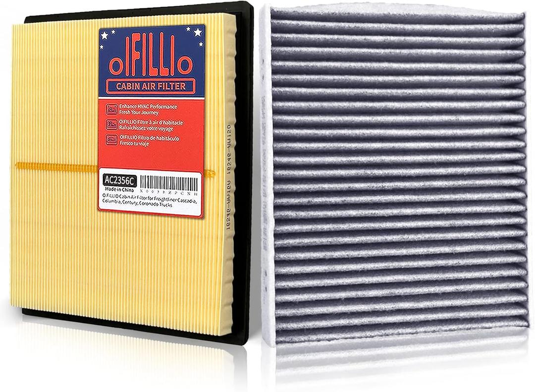 OIFILLIO Engine Cabin Air Filter Kit for Crosstrek (2018-2024), Outback (2020-2025), Ascent, Impreza (2017-2025), Legacy (2020-2025), Replaces OEM 16546AA150, 72880FL00A
