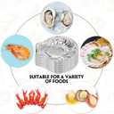Maxdot Pack of 200 Aluminum Foil Clam Shells 3.7 x 3.5 Disposable Food Shell Pans Grillable Shells Oyster Baking Dish Pie Tins Plate for Serving All Types of Clam Pies Oysters Scallop Crab Cakes Dip