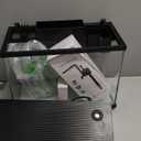 Vehipa Fish Tank, 2.4 Gallon Fish Aquarium, Fish Tank Starter kit with Smart Humidifier, Temperature Display, 7-Color Lighting, 3 in 1 Quiet Pump with Filteration & Oxygenation & Circulation (Black)