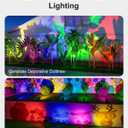 4 Pack Color Changing Solar Spotlights Outdoor Waterproof for Tree, Flower, Plant, Statue, Sign, Decorative wall, Rainbow Lanscape Decor Uplights for House Outside, Yard, Garden, Patio, Pathway, Fence