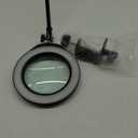 5 Inch Real Glass Magnifying Glass with Light and Clamp, 10X LED Adjustable Swivel Arm Desk Lamp, 5 Color Modes Brightness Steepless Dimmable, Hands Free Lighted Magnifier Stand for Close Work, Craft (8.7-inch Swivel Arm, Black)